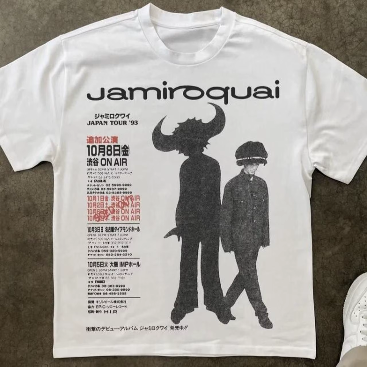 T-shirt blanc Jamiroquai 1997 Tour, rétro, Jamiroqua, pour hommes et femmes, surdimensionné, Y2k, ma