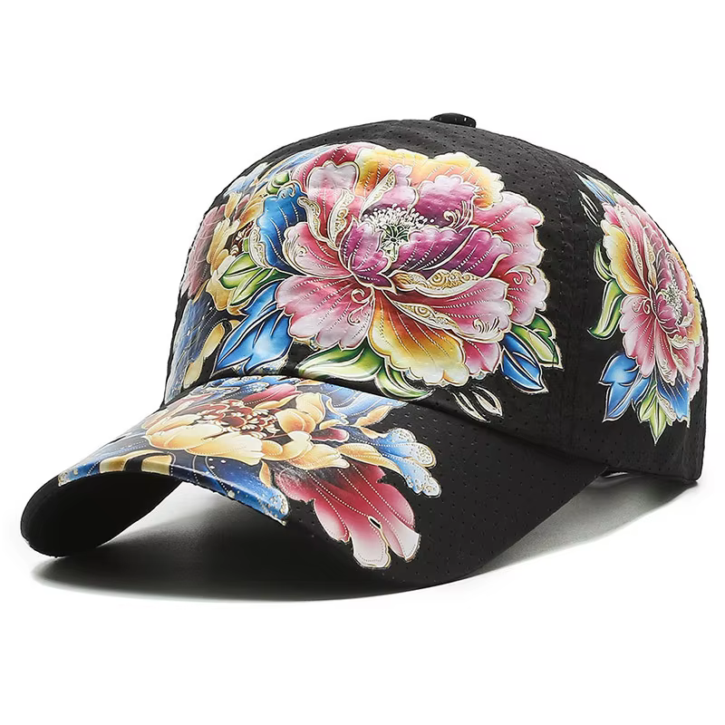 Marque hommes femmes casquette de Baseball florale été décontracté coton fleur cravate colorant casq