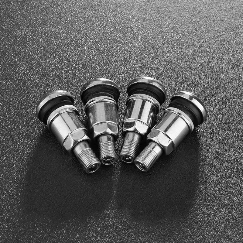 Tiges métalliques durables, 4 pièces, valves métalliques de qualité, accessoires robustes en acier i