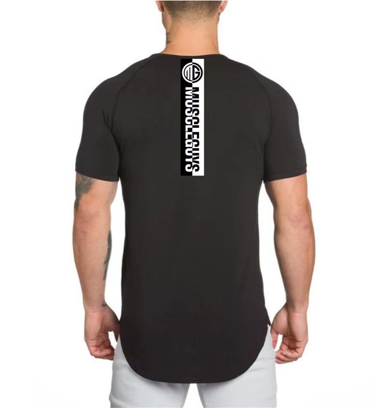 Vêtements de sport pour la musculation et la course à pied, t-shirts à manches courtes pour hommes, 