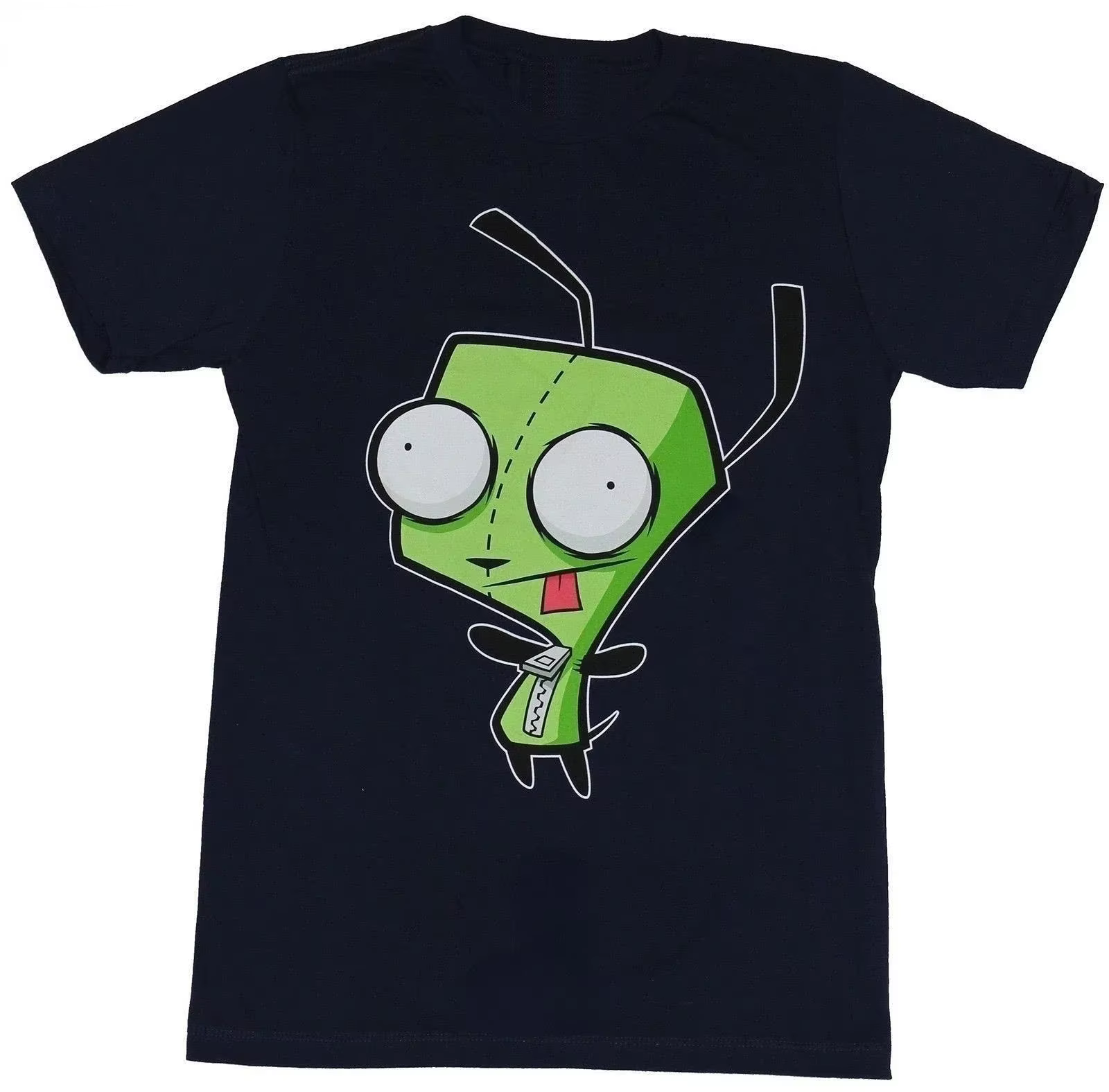 T-shirt rétro imprimé pour hommes et femmes, image de dessin animé mignon, Happy HDPReady, Invader Z