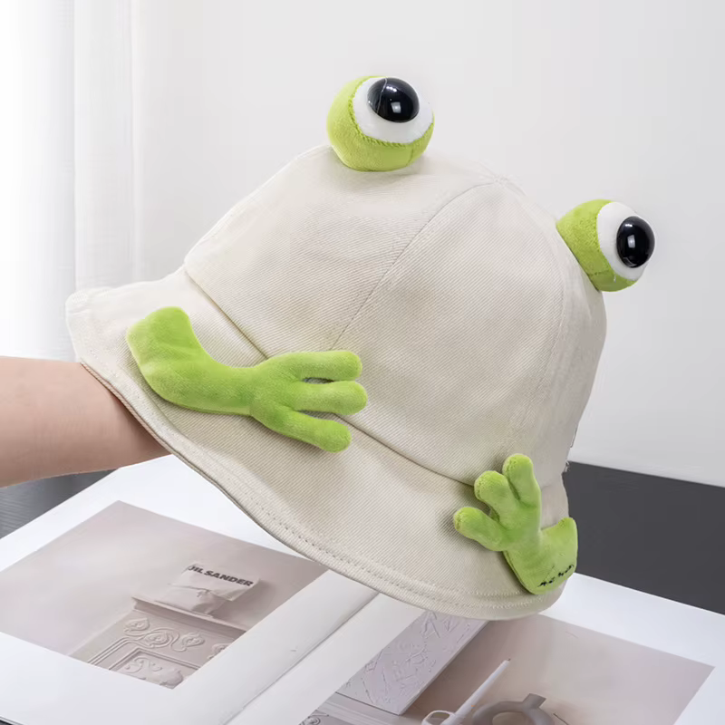 Chapeaux de grenouille de dessin animé mignon pour femmes, casquettes de pêche, pliable, léger, sole