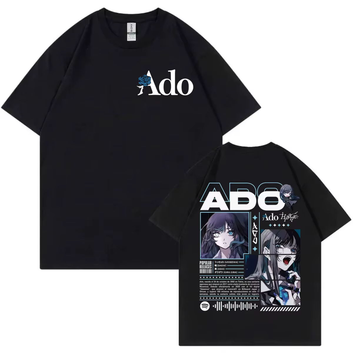 Chanteur Ado Hibana Tour du monde 2025 T-shirts graphiques mode Vintage à manches courtes T-shirts h