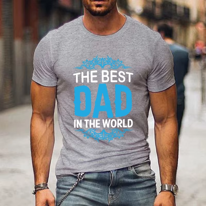 Chaud le meilleur papa du monde fête des pères graphique à manches courtes T-Shirts pour hommes chem