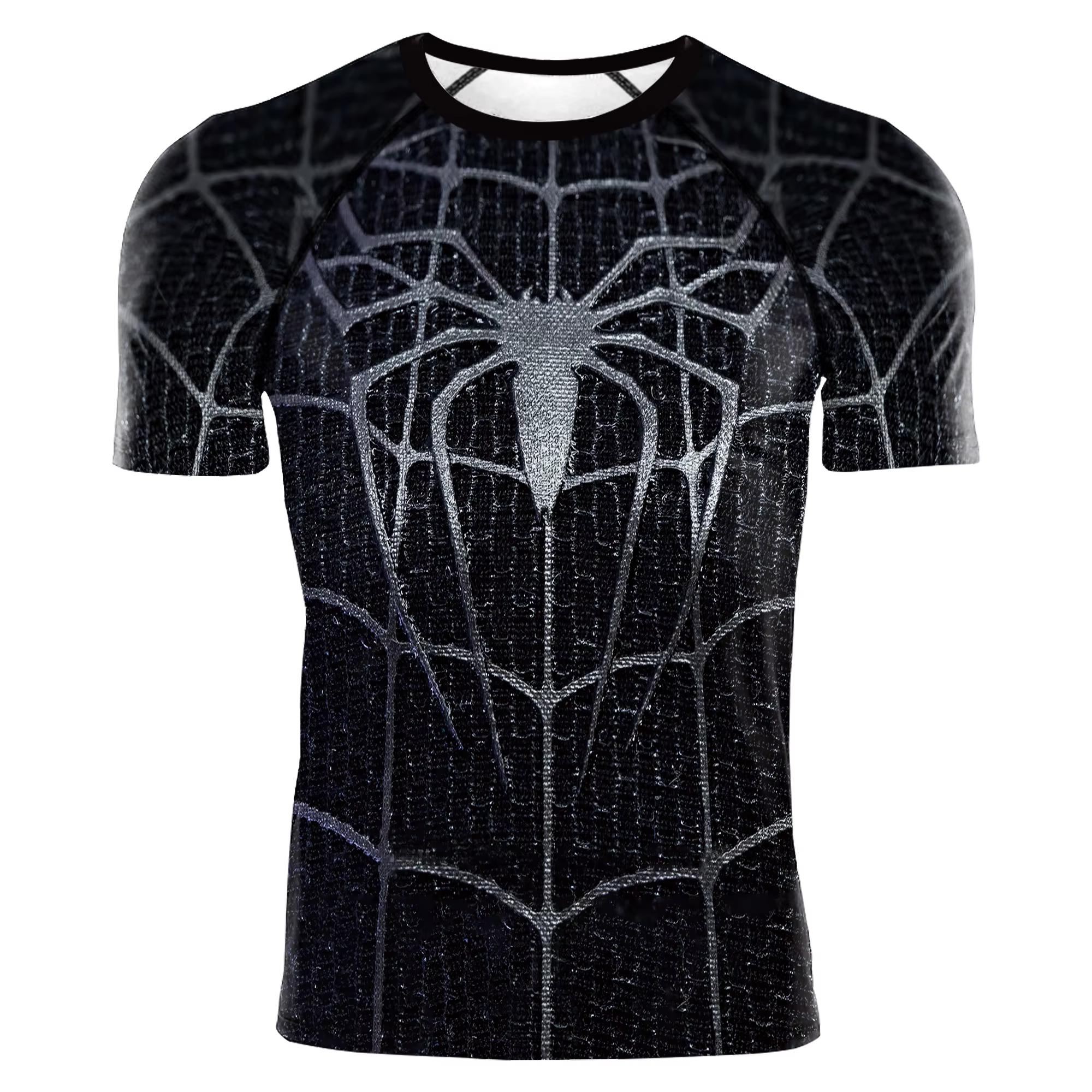 T-shirt de compression imprimé araignée pour hommes, chemise de fitness, t-shirt Rashgard, costume d
