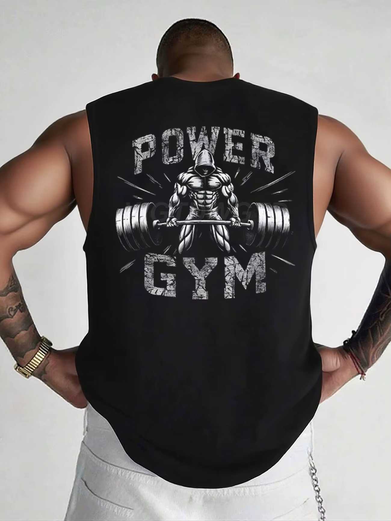 Débardeur graphique Power Gym pour hommes, débardeur sans manches pour les passionnés de fitness, st
