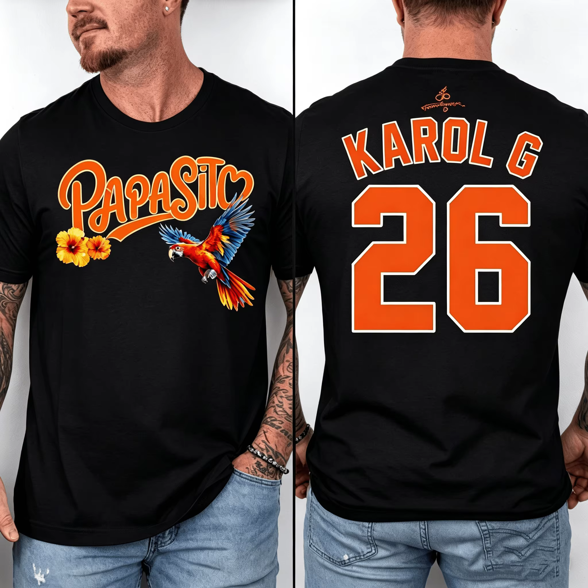 T-shirt unisexe Karol G Papasito – Tenue de concert été 2026 – Nouvelle collection de luxe en coton 
