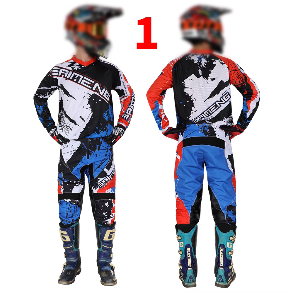 Maillot et pantalon de motocross vêtements pour enfants grand garçon fille enfant combinaison de cou