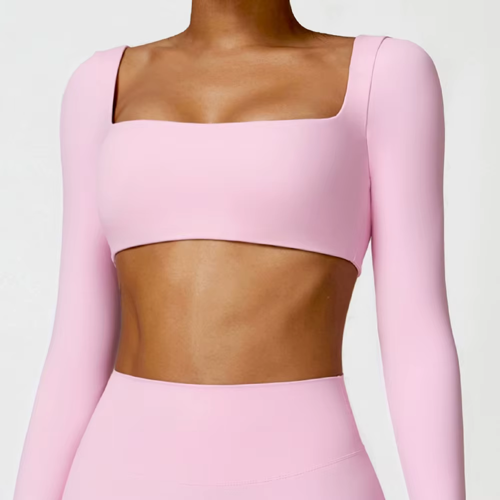 Chemise courte d'entraînement, haut rembourré à séchage rapide, haut de sport, Fitness, Yoga, manche