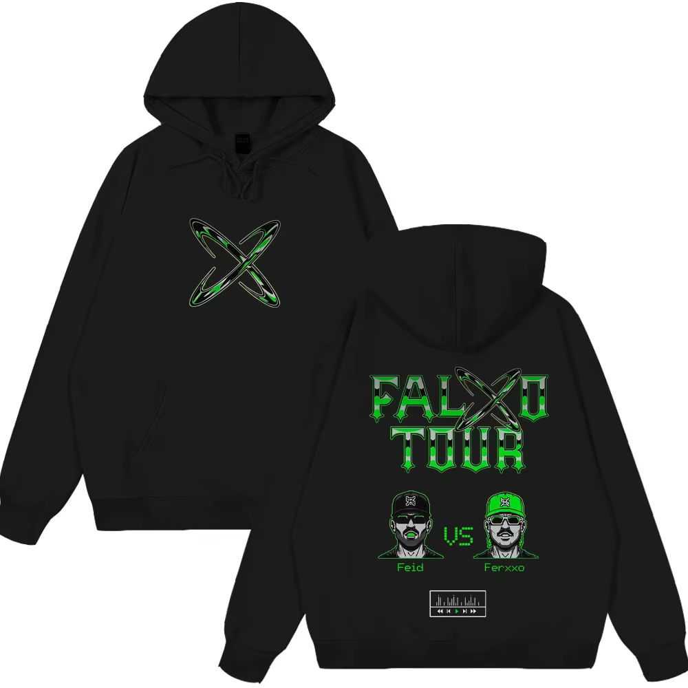 Sweat-shirts à capuche imprimés Rapper Feid Ferxxo Tour 2026 pour hommes et femmes, mode hip-hop, sw