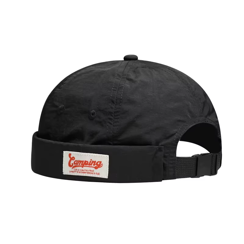 Bocca casquette Docker à séchage rapide sans visière lettre étiquette casquettes sans bords réglable
