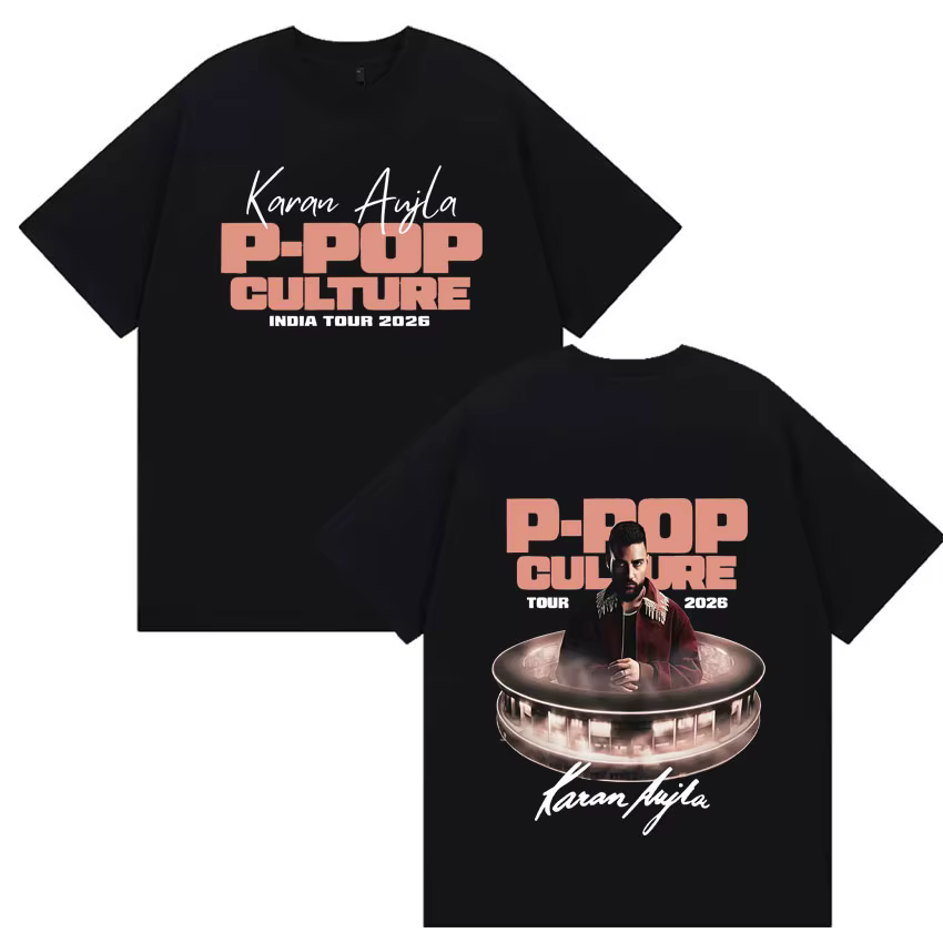 Karan Aujla T-Shirt P-POP Culture Graphics T-shirt pour femmes et hommes, vêtements à manches courte