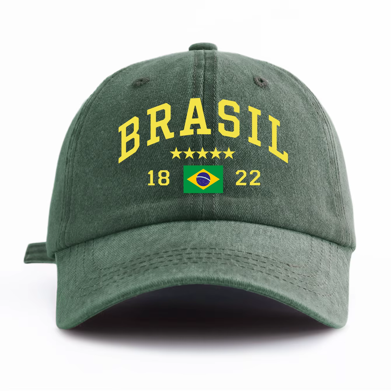 Casquette de Baseball délavée à imprimé BRASIL pour adultes, chapeau de papa réglable et doux, Style