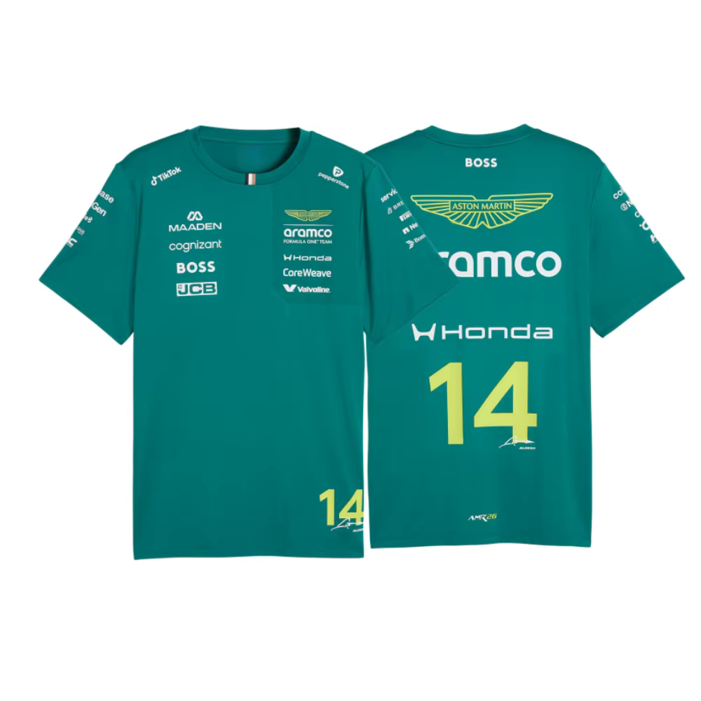 T-shirt d'équipe Aston Martin 2026 Fernando Alonso, maillot de supporter Aston Martin ALONSO 2026, T