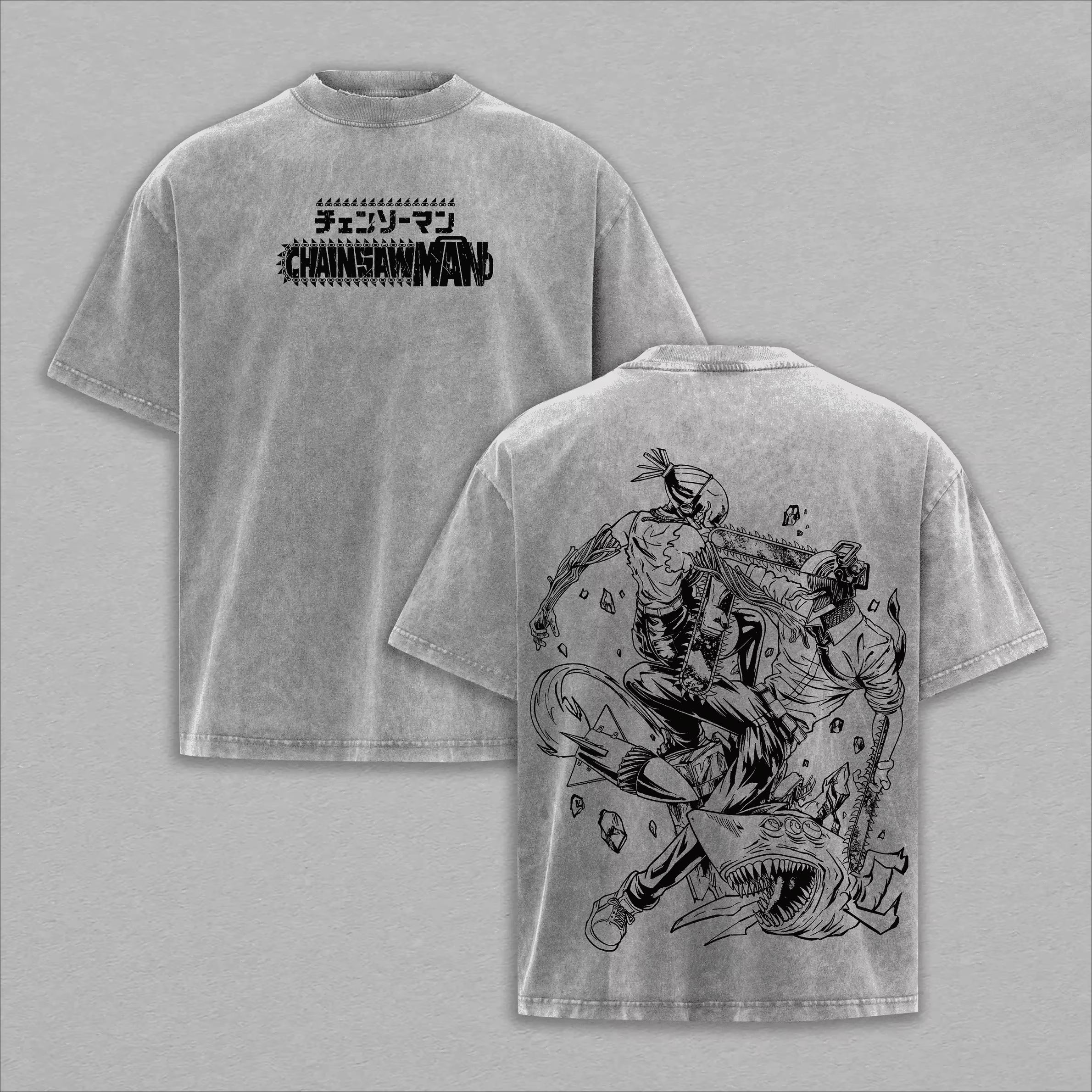 T-shirt Chainsaw Man Denji Reze pour hommes, vêtements gothiques Y2k, t-shirt surdimensionné lavé, t
