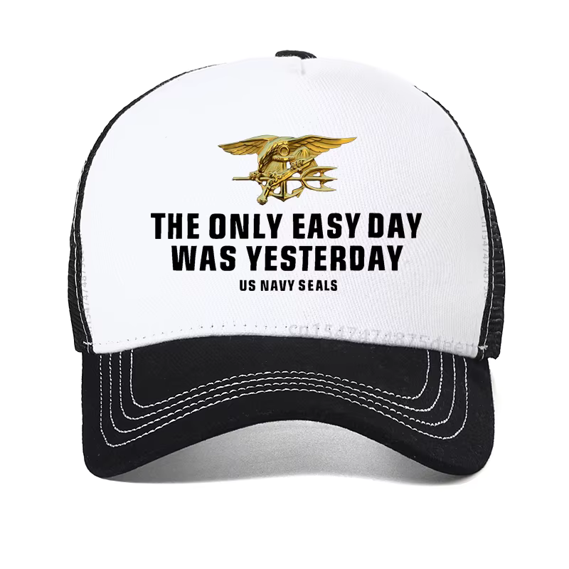 Casquette de baseball tactique pour homme New Navy Seals The Only Easy Day Was Yesterday, respirante