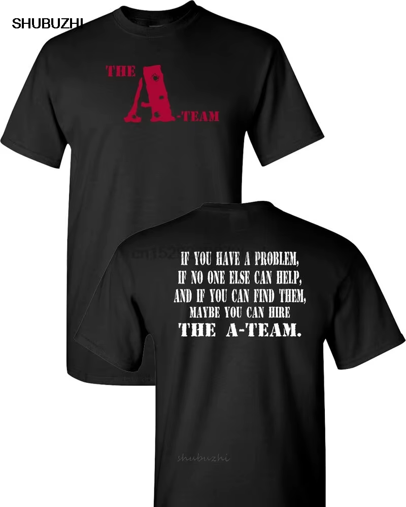 Le A-TEAM drôle Logo rétro classique 80 avant arrière hommes t-shirt 1411 mode t-shirt hommes coton 