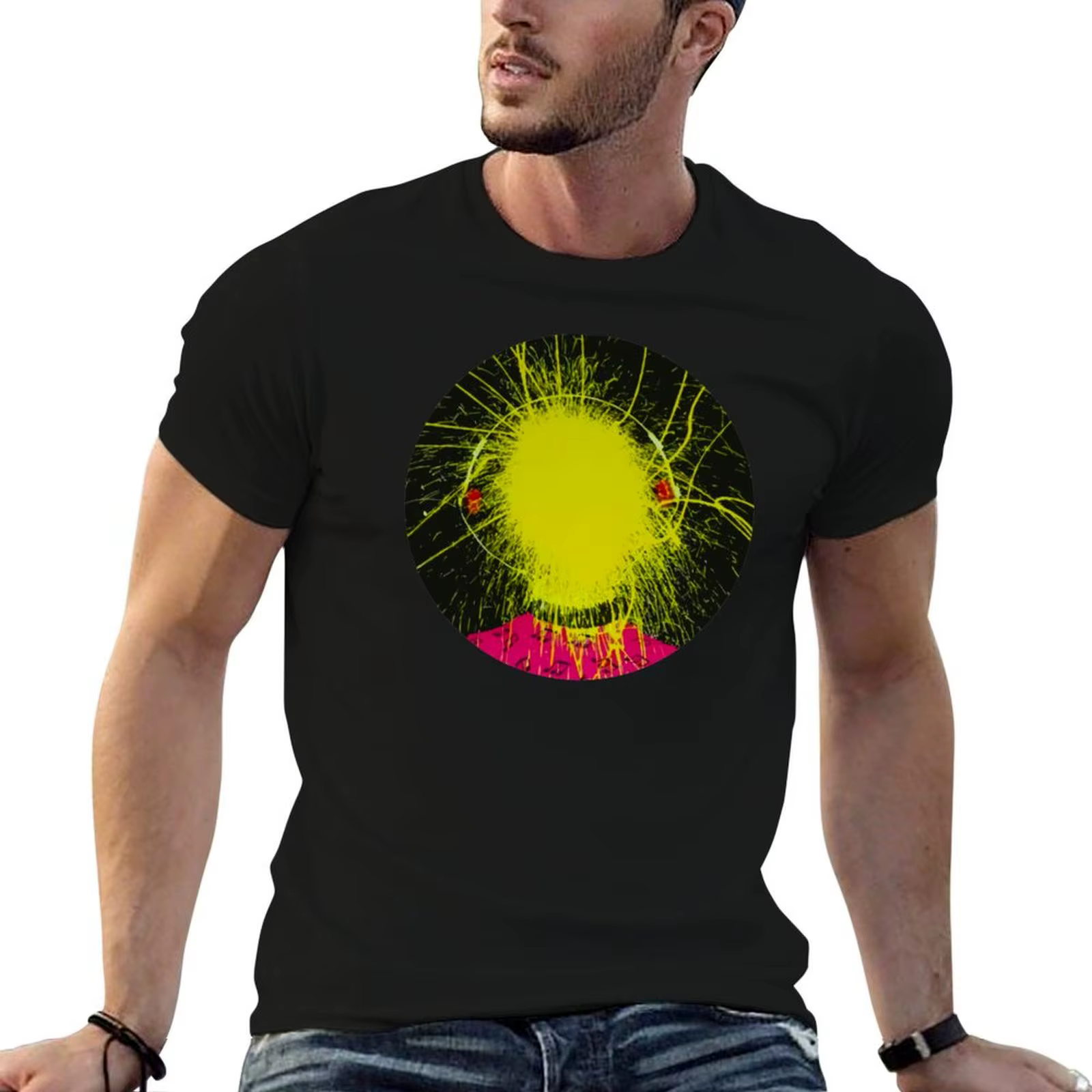 T-shirt Triple J Exploding Head pour homme, t-shirt de luxe en coton lourd, t-shirt 100% coton