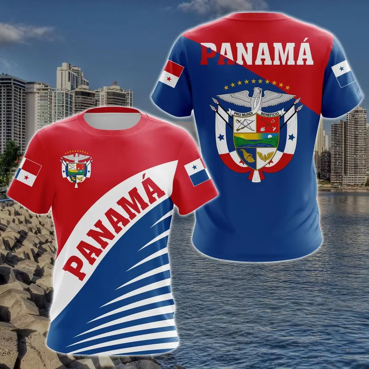 Panama Drapeau Graphique T-shirts D'été Casual Pull 3D Imprimé T-shirt Mens Mode Lâche Oversize 6XL 