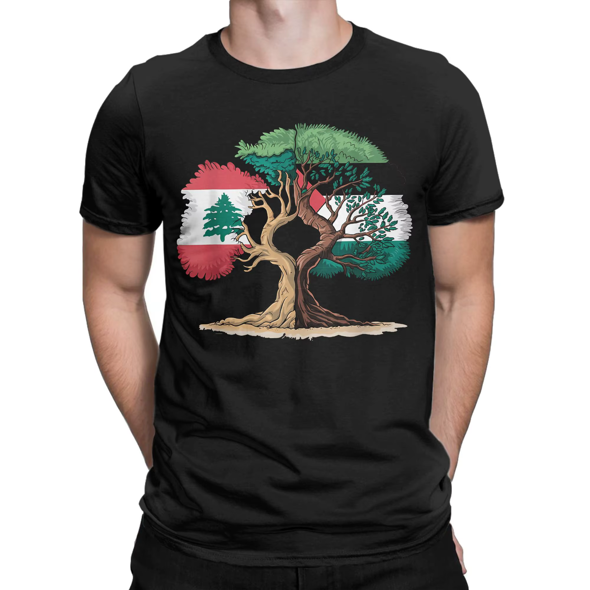 T-Shirt homme drapeau de la Palestine du Liban T-Shirts mode été T-Shirt Y2K drôle décontracté coton