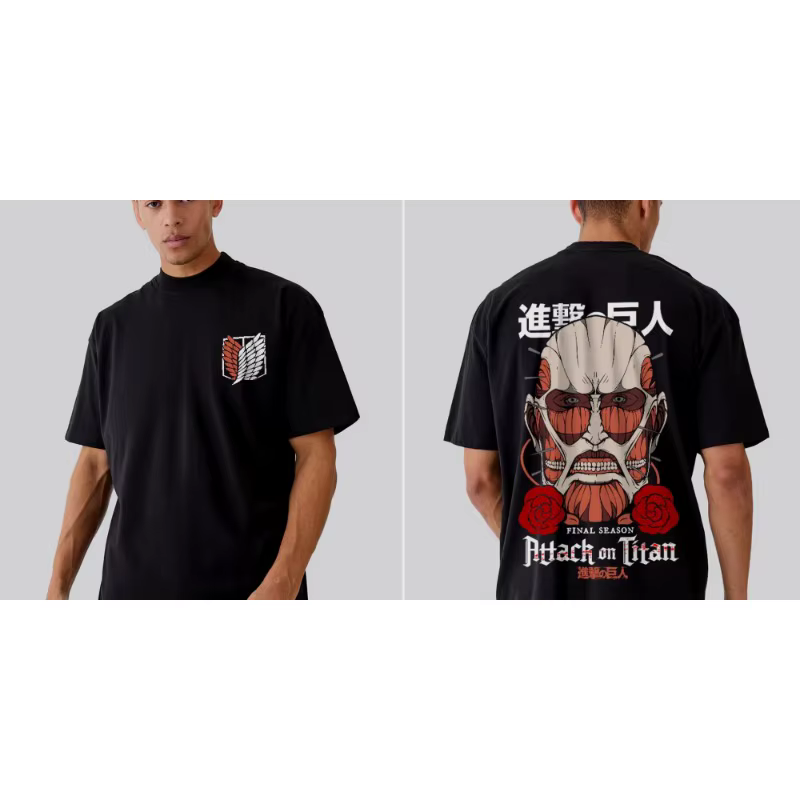 2025 hommes attaque sur Titan t-shirt coton Anime vêtements à manches courtes décontracté rue Y2K ét