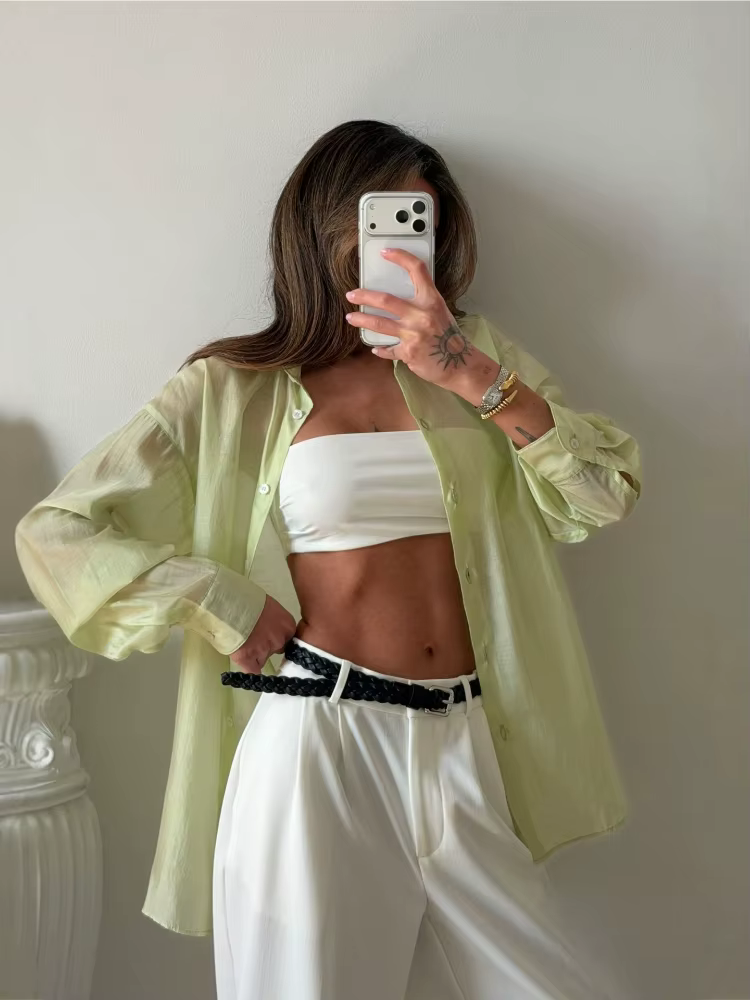 Chemise Llinar légère en Lyocell, nouvelle collection Printemps-Été 2026, style Instagram uni, chemi