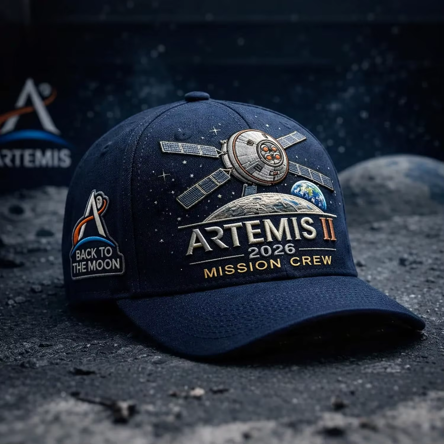 Casquette commémorative de la mission lunaire Artemis II, casquette de baseball réglable « Retour su
