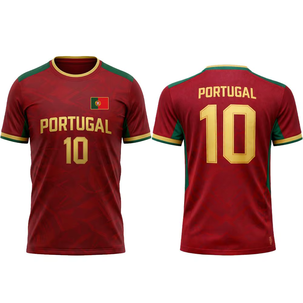 Nouveau Maillot de Sport Unisexe 2026 à Imprimé Drapeau du Portugal pour Homme – Respirant, Séchage 