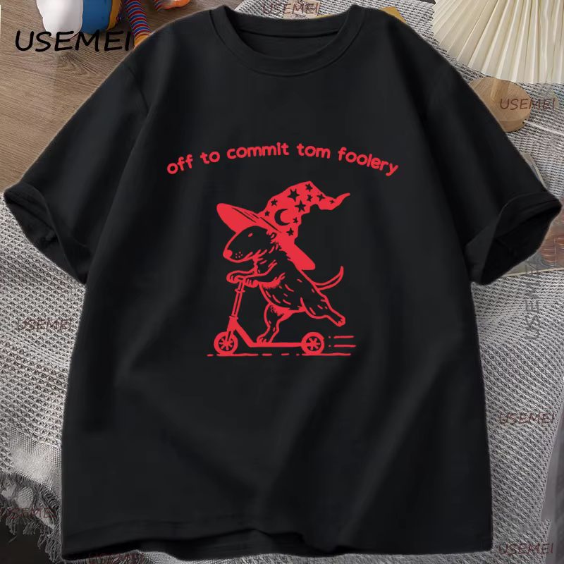 Drôle fonderie Bull Terrier T-shirt hommes femmes bizarre graphique t-shirts décontracté coton à man