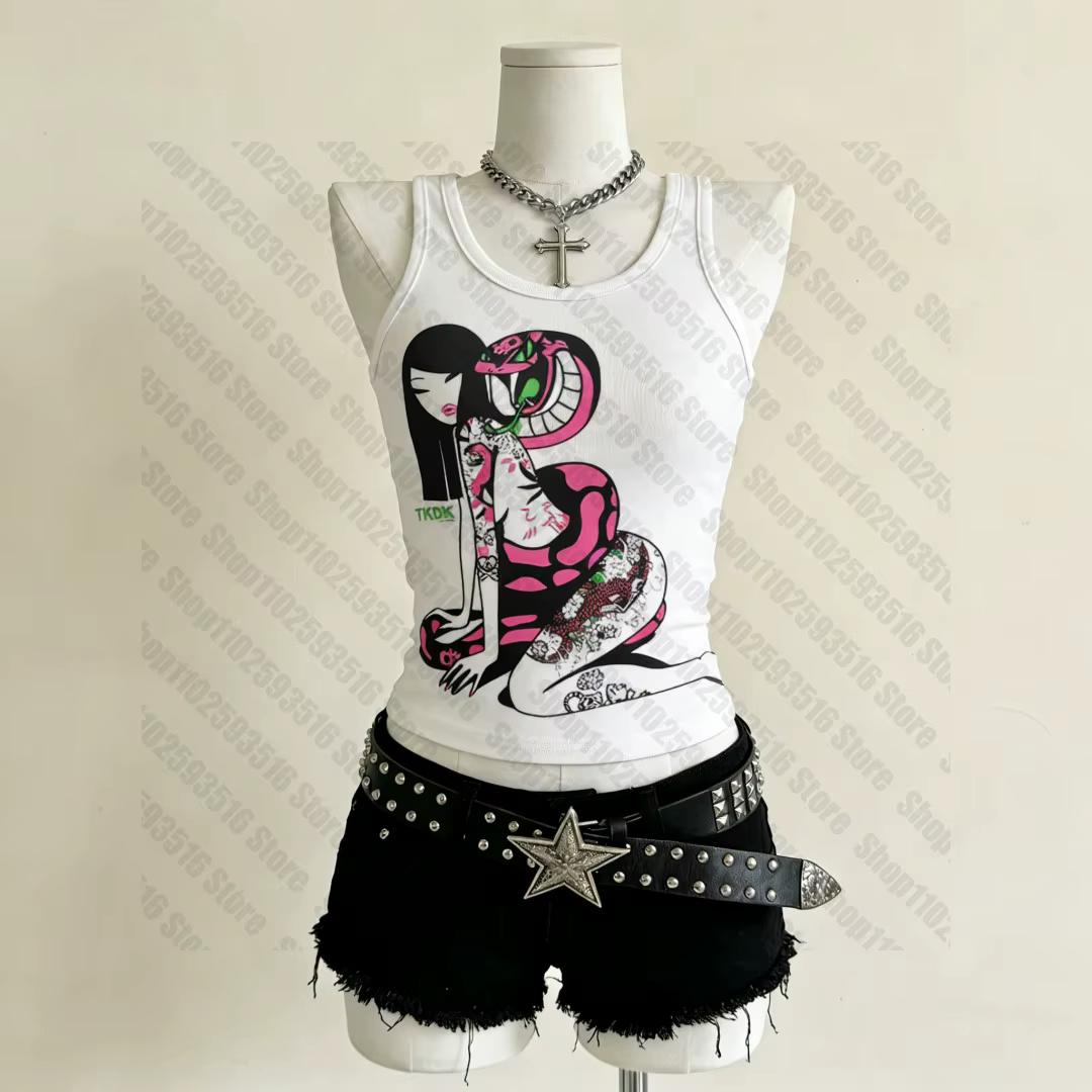 Vêtements pour femmes, vêtements grunge, tops Y2K, top sexy, blouses esthétiques pour femmes, crop t