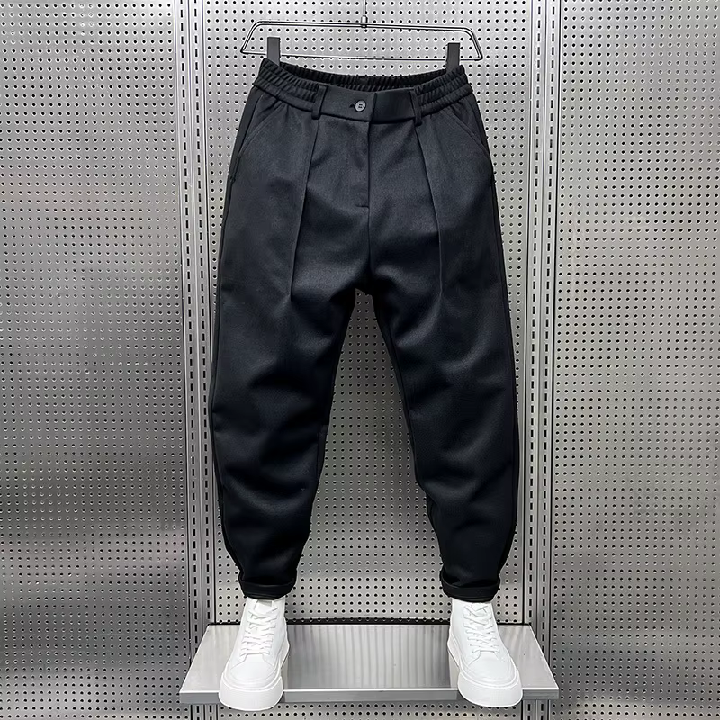Pantalon de costume pour hommes, société de la mode, pantalon habillé coréen, ample, droit, décontra