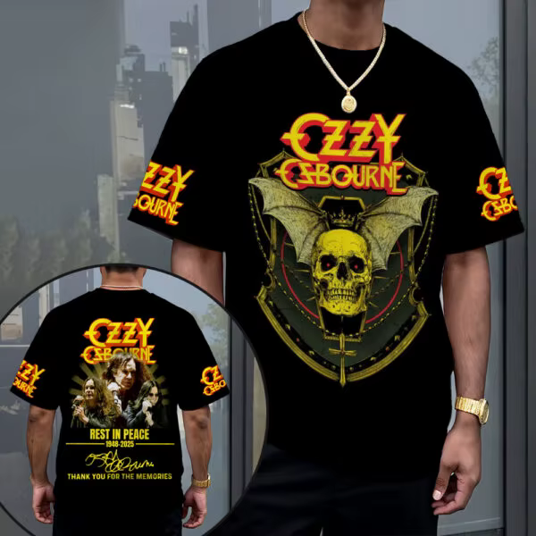 Nouveaux t-shirts imprimés en 3D de style rock classique Ozzy Osbourne pour hommes et femmes, t-shir