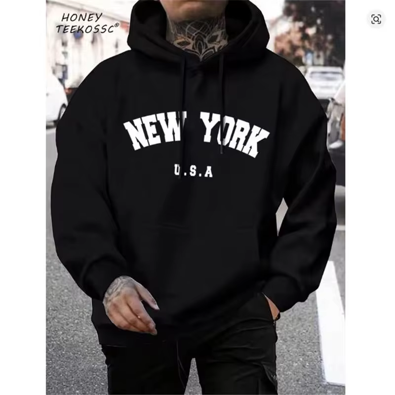 Brooklyn Est 1998 New York Printing Men Hoodies Harajuku Crewneck Hoodie Fashion Oversize Hoody Autu