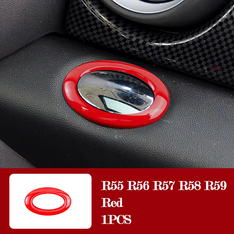 Couvercle de protection pour Modification intérieure de voiture, autocollant décoratif rouge pour BM