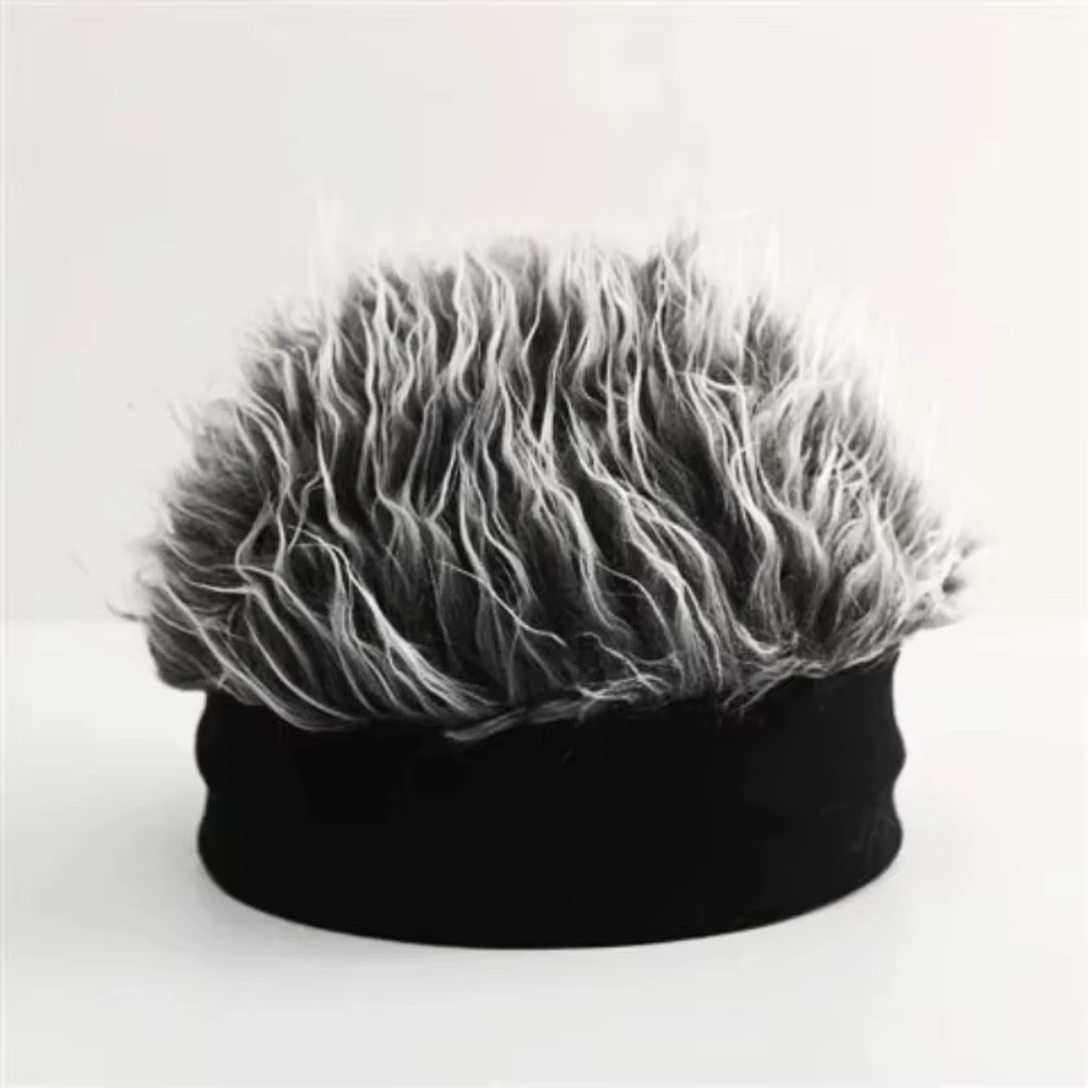 Casquette décorative de style hip-hop tendance, perruque personnalisée, bonnets tricotés, tenue de f