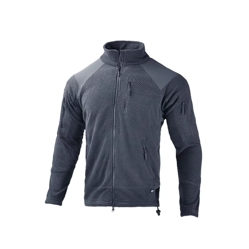 Veste polaire homme automne-hiver chaude à col montant, manteau pull, doublure pour sports de plein 