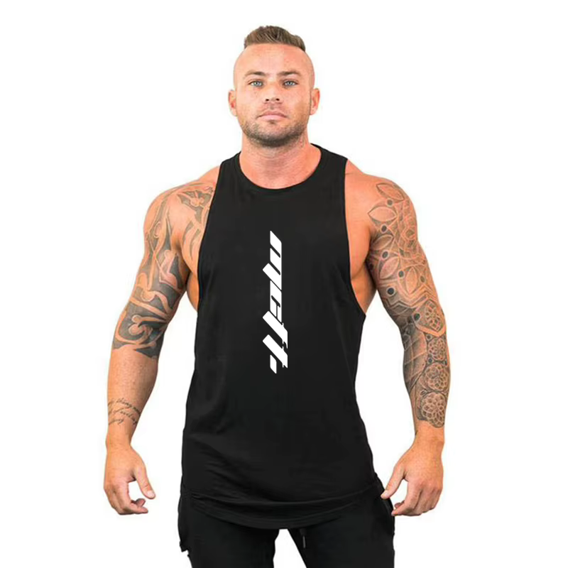 Débardeurs de course pour hommes en coton d'été, débardeurs stringer de musculation, t-shirts sans m