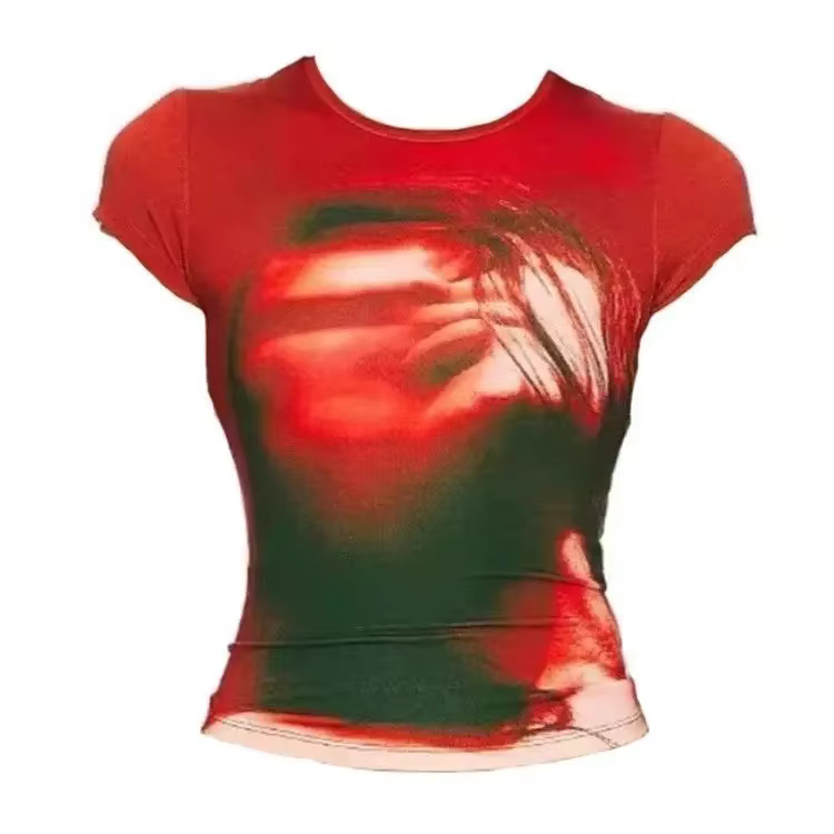Euphoria-T-shirt graphique japonais Y2k, haut court à manches courtes Trashy, esthétique grunge, t-s