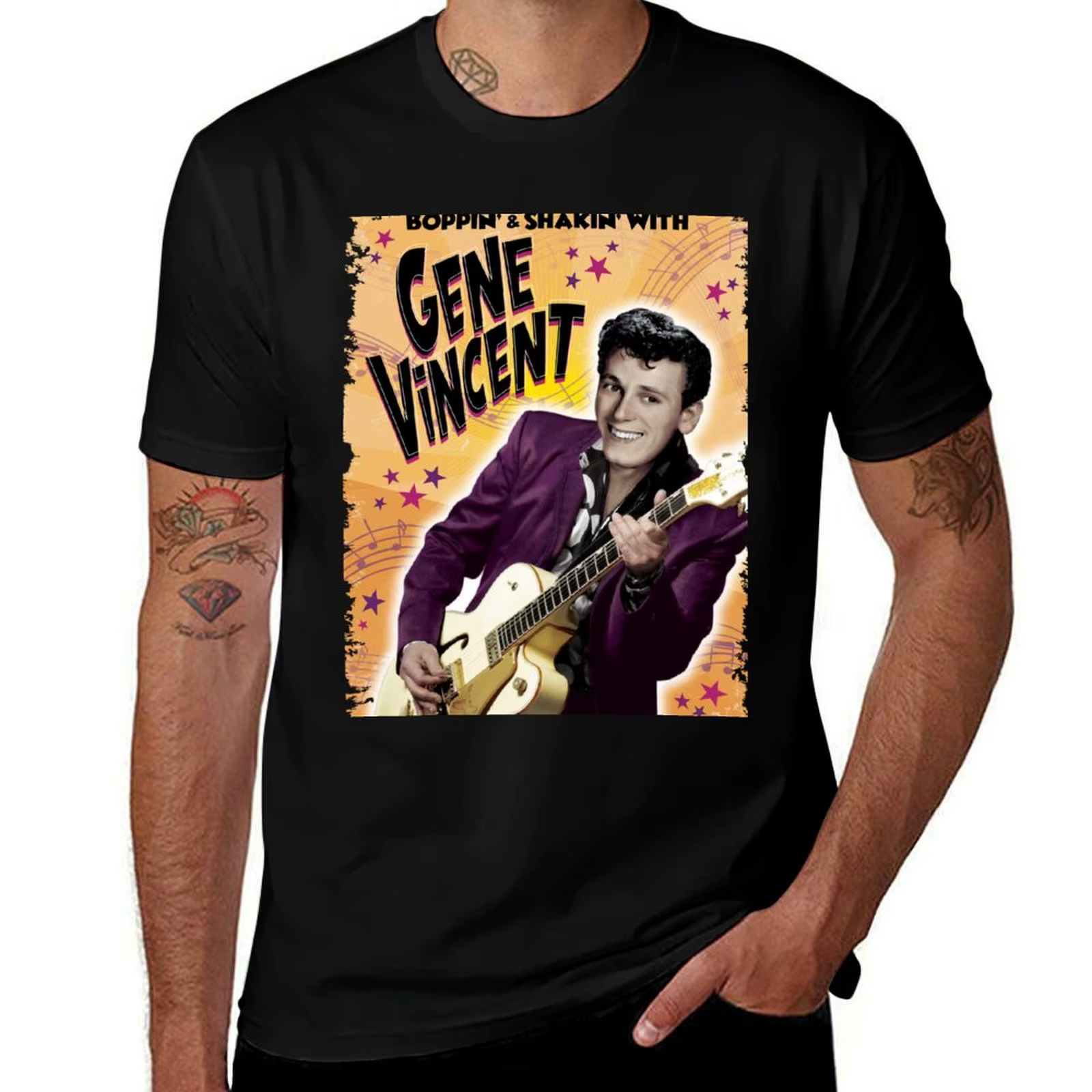 T-shirt Gene Vincent, décontracté, tendance, streetwear