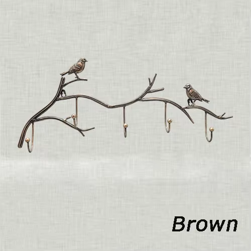 Crochet de porte en forme d'oiseau en fer forgé, porte-chapeau mural, vêtements T1, porte-clé de rob