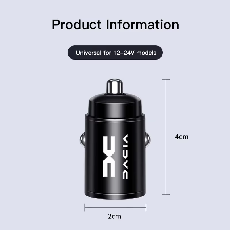 Chargeur de voiture 100W USB type-c, allume-cigare à charge rapide, pour Dacia Duster Logan Sandero 