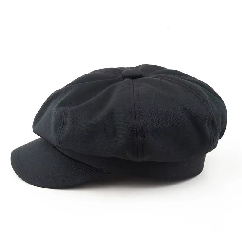 Casquette de journal en toile pour hommes, chapeau de peintre à la mode, béret en coton de haute qua