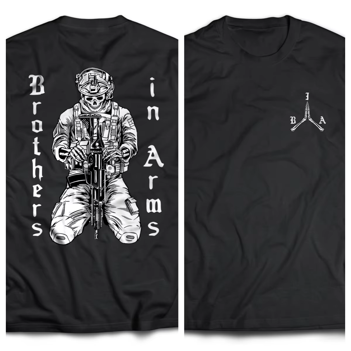 Brothers in Arms AMMO T-shirt militaire tactique artistique 2026 Nouveau 100% Coton Col Rond Été Déc