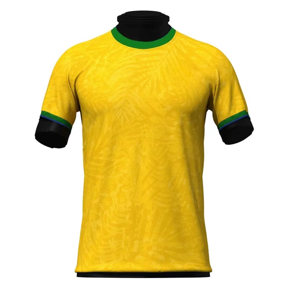Maillots de football brésiliens pour hommes, uniformes à manches courtes pour l'entraînement des jeu