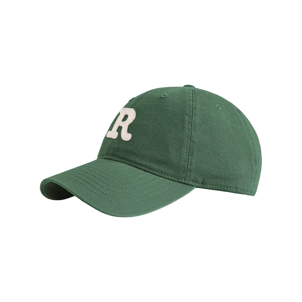 Visage vert petit nouveau R lettre Baseball chapeau femmes polyvalent blanc Couple chapeau de soleil