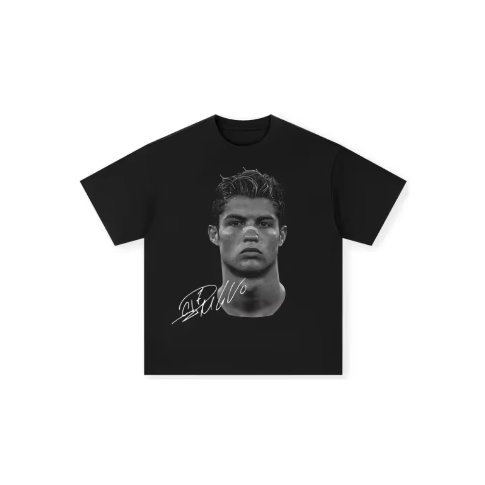 Cristiano Ronaldo football Superstar mode imprimé à manches courtes coton T-shirt hommes femmes port