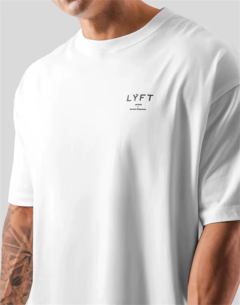 ONE POINT LYFT imprimer grand T-shirt hommes course Sport gymnase Fitness entraînement surdimensionn