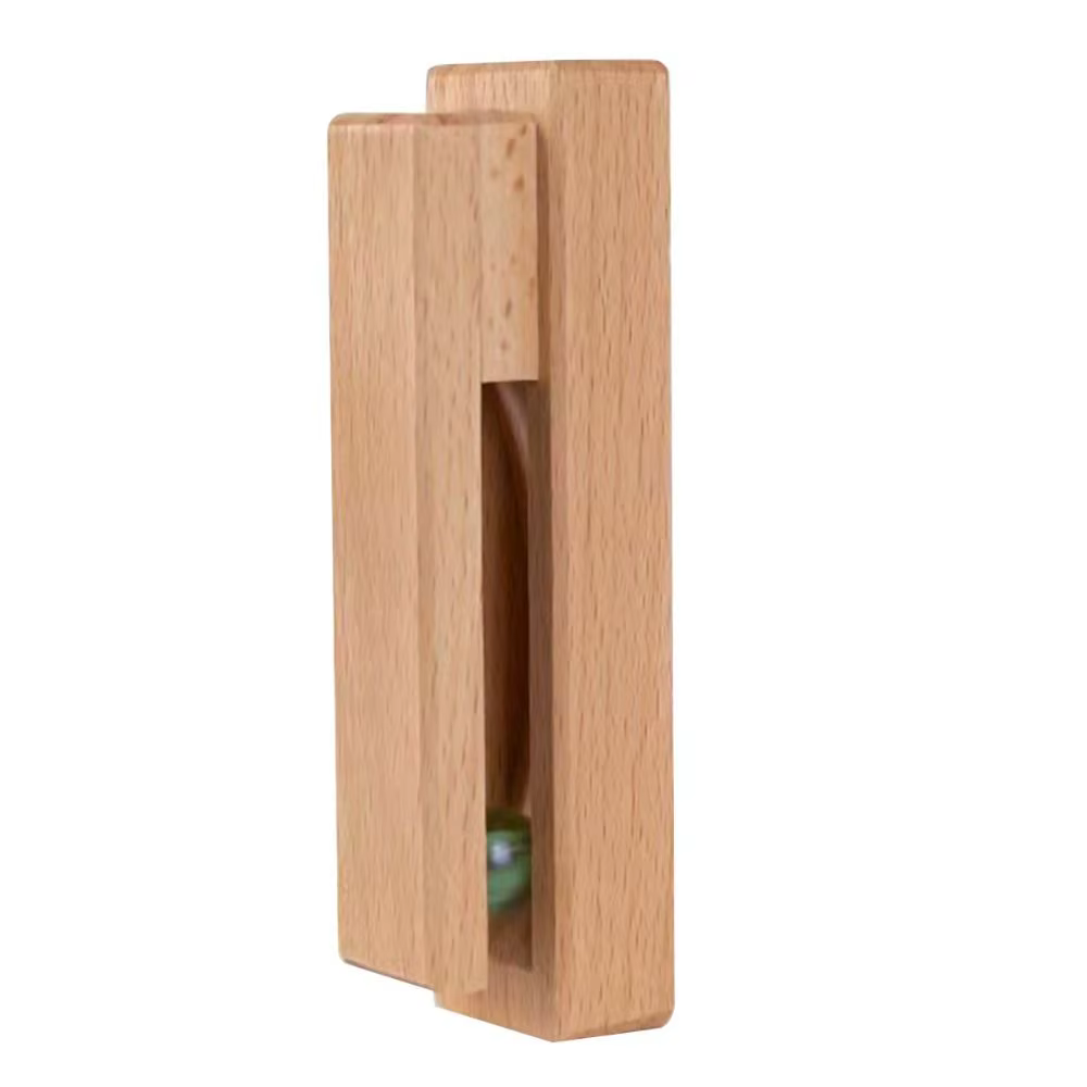 Accessoires bois crochet en bois fort adhésif poinçon gratuit bois mur crochet porte cintre manteau 