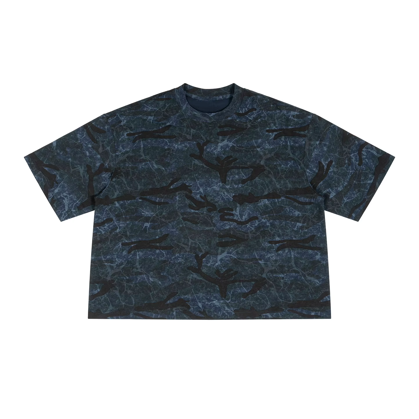 T-shirt pour homme en coton pur camouflage, col rond, manches courtes, tendance, marque rétro, manch