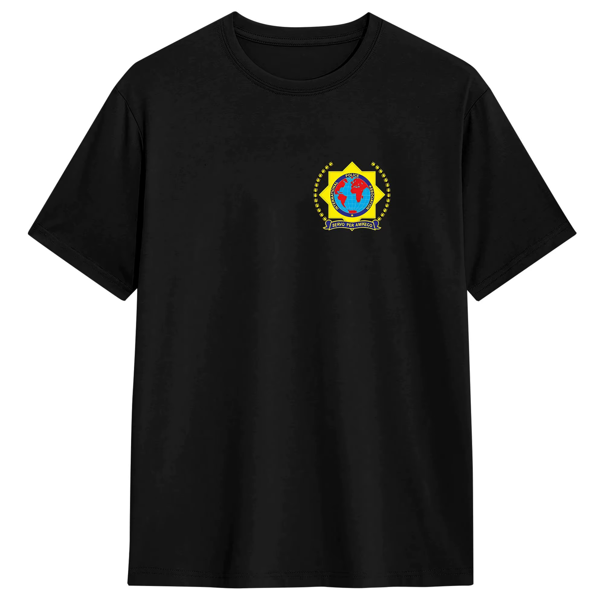 T-shirt vintage d'été de l'International Police Association, style hippie, 100 % coton, pour homme, 